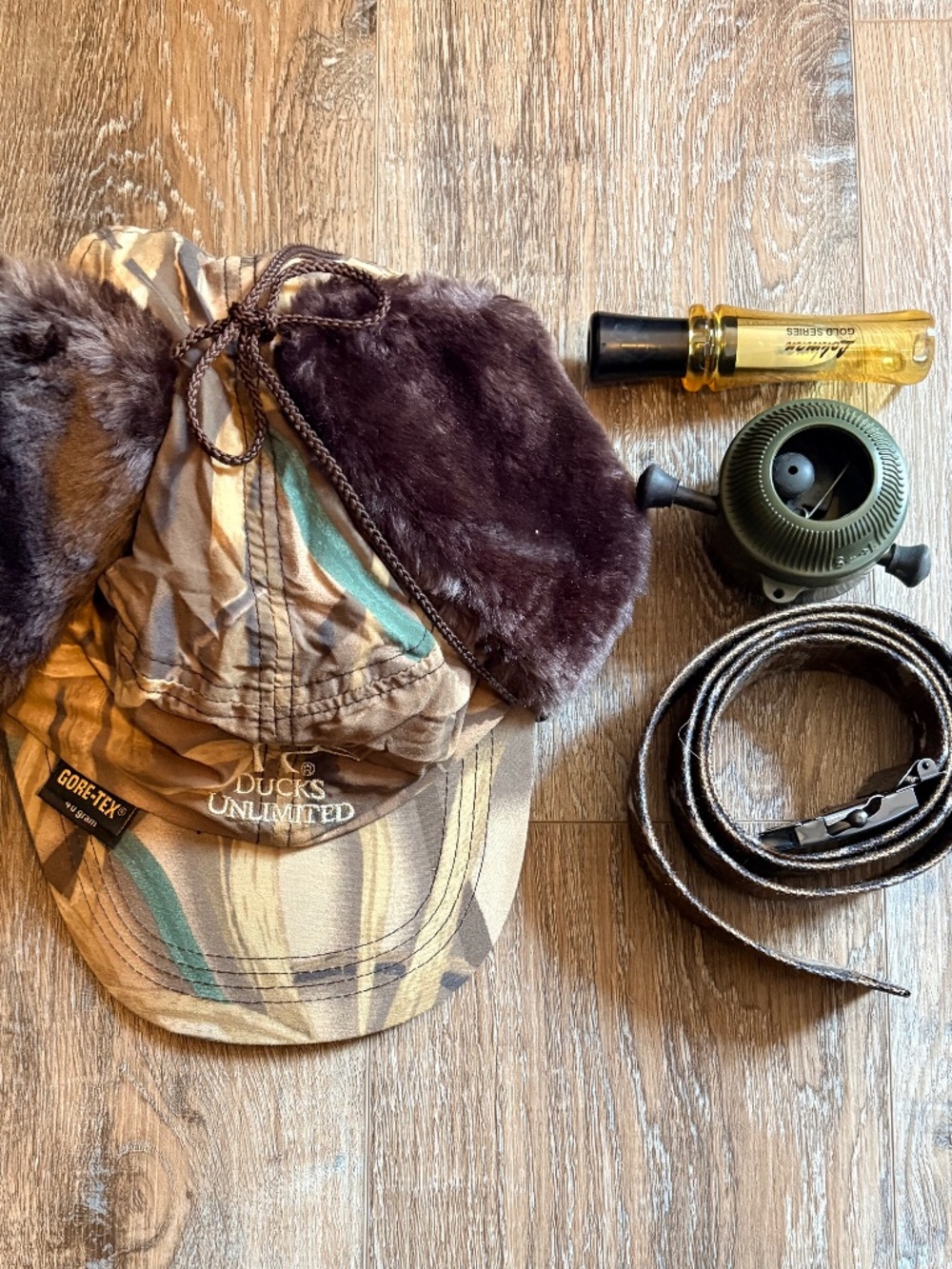 Men's  Hunting Hat, Belt, 2 Game Calls